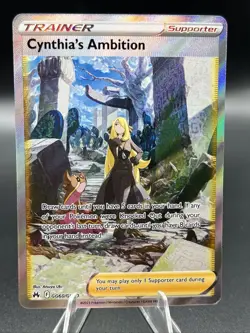 Pokemon TCG Cynthia's Ambition GG60 Crown Zenith Trainer Gallery Card - Image 1
