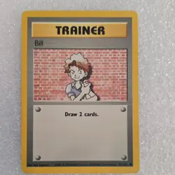 Pokemon Bill Base Set 91/102 Common Trainer Regular English Card - Image 1