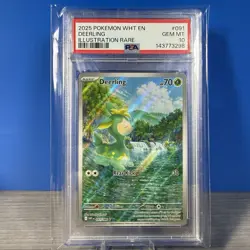 Deerling 091/086 PSA 10 Pokemon Card White Flare IR Illustration Rare - Image 1
