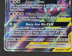 Pokemon Card Muk & Alolan Muk GX 196/214 Unbroken Bonds Tag Team Full Art NM - Image 2