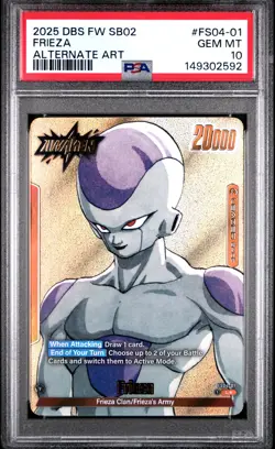 2025 DRAGON BALL SUPER CARD GAME FUSION WORLD MANGA BOOSTER 02 FRIEZA PSA 10 - Image 1