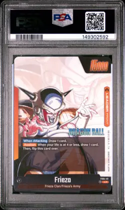 2025 DRAGON BALL SUPER CARD GAME FUSION WORLD MANGA BOOSTER 02 FRIEZA PSA 10 - Image 2