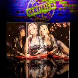 Naruto Booklet Premium Waifu Card Goddess Genki Parade Tri-fold Gold Foil - Image 1