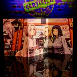 Naruto Booklet Premium Waifu Card Goddess Genki Parade Tri-fold Gold Foil - Image 4