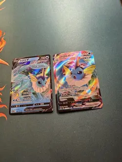 Pokemon Vaporeon V and VMAX 026/132 027/132 S-Chinese Card Set - Image 1