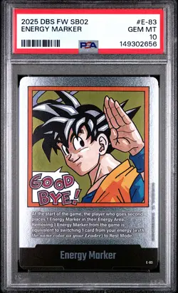 2025 DBS CARD GAME FUSION WORLD MANGA BOOSTER 02 ENERGY MARKER PSA 10 - Image 1