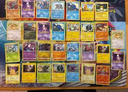 Pokemon Card Lot Cracked Ice Holo Fire Pikachu Mewtwo Eevee 56 Cards - Image 2