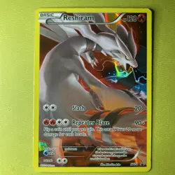 Pokemon TCG Reshiram XY Black Star Promos XY74 Full Art Holo Promo Card LP - Image 1