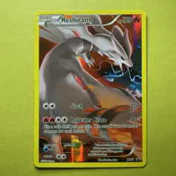 Pokemon TCG Reshiram XY Black Star Promos XY74 Full Art Holo Promo Card LP - Image 5