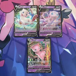 Pokemon TCG | English Mew V Half Art Rare X3 Card Bundle - Image 1
