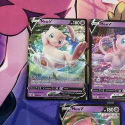 Pokemon TCG | English Mew V Half Art Rare X3 Card Bundle - Image 2