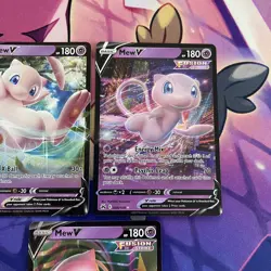 Pokemon TCG | English Mew V Half Art Rare X3 Card Bundle - Image 3