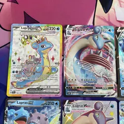 Pokemon TCG | English & Japanese Lapras Full Art, EX & V Art Rare X6 Card Bundle - Image 2