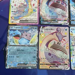 Pokemon TCG | English & Japanese Lapras Full Art, EX & V Art Rare X6 Card Bundle - Image 4