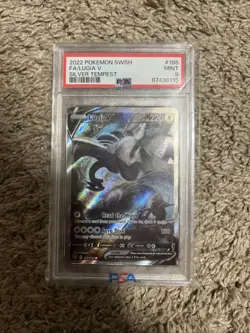 Lugia v Alternate Full Art Holo Card 186/195 Sword & Shield Silver Tempest PSA 9 - Image 1