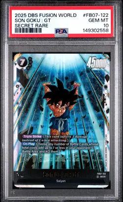 2025 DBS CARD GAME FUSION WORLD WISH FOR SHENRON SON GOKU : GT PSA 10 - Image 1