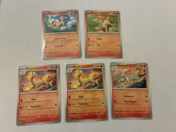 Lot of 5 Ponyta and Rapidash Pokemon Cards - Image 1
