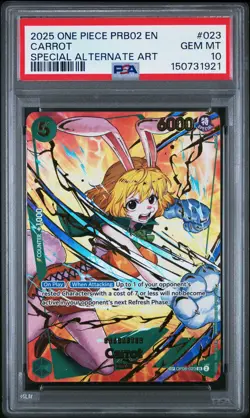 2025 ONE PIECE PRB02-PREMIUM BOOSTER ONE PIECE CARD THE BEST VOL.2 CARROT PSA 10 - Image 1