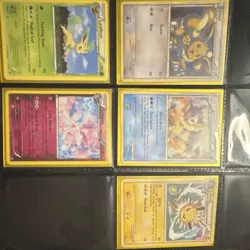 Nintendo Eevee Leafeon Sylveon Vaporeon Jolteon 5 Pokemon Cards English Basic - Image 1