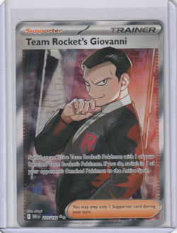 Team Rocket's Giovanni 225/182 Full Art Rare Destined Rivals Pokemon Card NM - Image 1