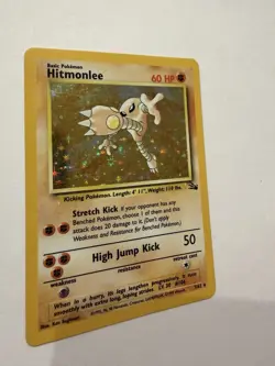 Pokemon Hitmonlee Fossil 7/62 Holo Rare 60 HP English Card 1999 - Image 4