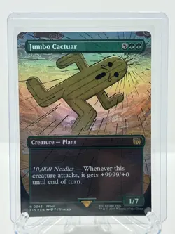 NM - Jumbo Cactuar, #0343 - Borderless Foil - Final Fantasy x MTG - Image 1