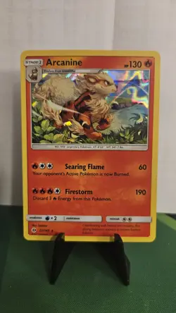 Pokemon TCG Arcanine Holo Rare Card 22/149 Sun and Moon Base Set - Image 1