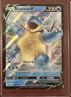 Pokemon Blastoise V SWSH101 Sword & Shield Promo Holo Black Star Card - Image 1