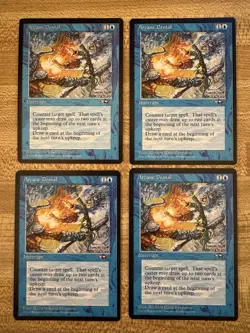 4x Arcane Denial Playset (Axe) Alliances Magic The Gathering NM/MT - Image 1
