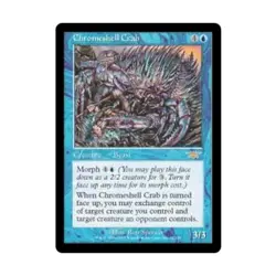 WOTC MtG Legions Chromeshell Crab (R) (Foil) VG - Image 1