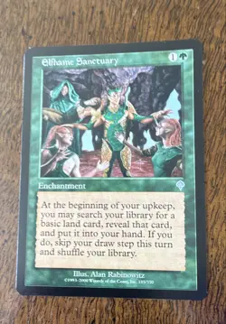 Elfhame Sanctuary Invasion Regular Green Magic The Gathering MTG M/HP - Image 1