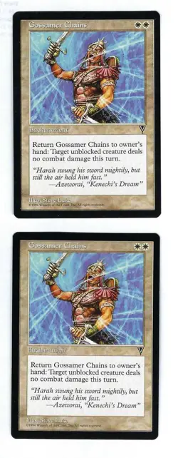 2x Gossamer Chains - Vision - Magic The Gathering NM/M (Never Played) - Image 1