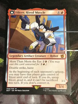 Slicer, Hired Muscle // Slicer, High-Speed Antagonist [Universes Beyond: Transfo - Image 1