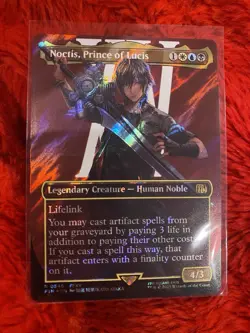 FF XV Noctis, Prince of Lucis (Borderless) (Surge Foil) Final Fantasy X MTG - NM - Image 2