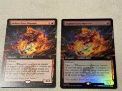 2 x mtg borderless Molten-Core Maestro, 1 foil, Secrets of Strixhaven, unplayed - Image 1