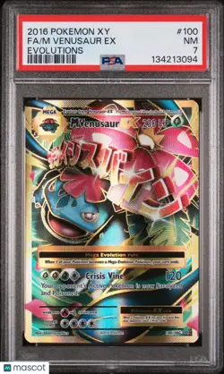 M Venusaur EX Fa Evolutions PSA 7 100/108 2016 Pokemon Xy Evolutions - Image 1