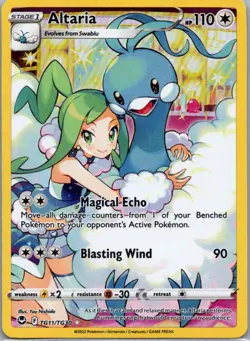 Altaria TG11/TG30 Holo Silver Tempest Trainer Gallery Pokemon Holo NM - Image 1
