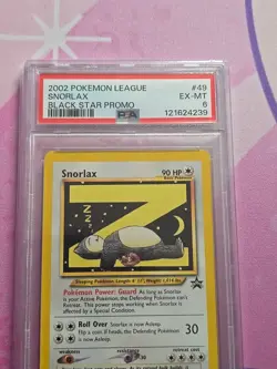 2002 POKEMON LEAGUE PROMO BLACK STAR #49 SNORLAX PSA 6 - Image 3