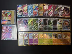 Lot of 150 Pokemon Cards V/VMAX/EX/Full Art/GX/Trainer/Holos Modern Collection - Image 1