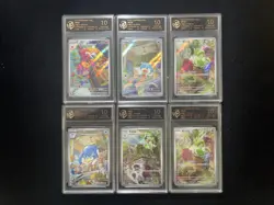 2025 Pokemon S-CHN Gem Pack Sprigatito Quaxly Full Art Holo RPA 10 Lot*6 LT97 - Image 1