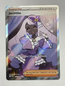 Pokemon TCG Jacinthe 110/088 Full Art Trainer – Perfect Order – Near Mint - Image 1