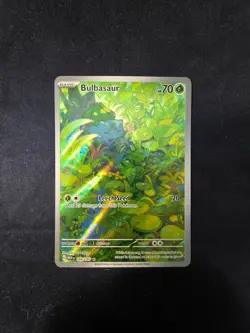 2023 Pokemon BULBASAUR #166/165 Scarlet & Violet 151 Illustration Rare English - Image 1