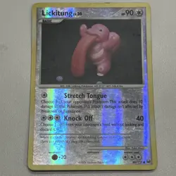 Pokemon Platinum Lickitung 80/127 Common Reverse Holo 2009 LP - Image 2