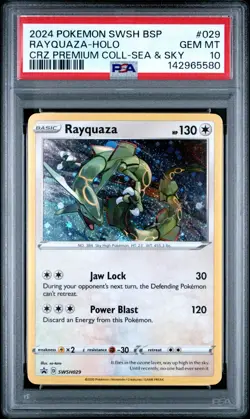 2024 Pokemon SWSH BSP Raquaza Holo CRZ Premium Collection Sea & Sky #029 PSA 10 - Image 1