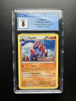 Gigalith 53/98 2011 Pokemon Emerging Powers Prerelease Promo CGC 8.5 - Image 1