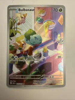 Pokemon Bulbasaur 143/142 SV07: Stellar Crown Illustration Rare Full Art Holo - Image 1
