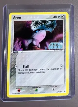 Aron Reverse Holo 44/100 - EX Crystal Guardians Pokemon - Image 1