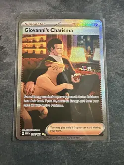 Pokemon 151 Giovanni's Charisma 204/165 Full Art Hyper Rare Supporter - Image 1