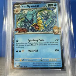 2025 POKEMON DRI EN-DESTINED RIVALS PRERELEASE #049 MISTY'S GYARADOS PSA 9 - Image 3