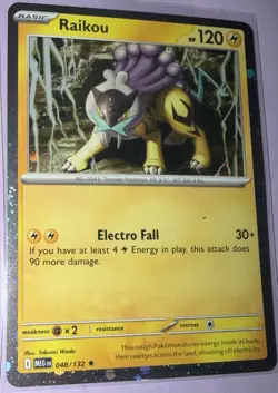 Raikou 048/132 Rare Mega Evolution Pokemon Holo NM - Image 1
